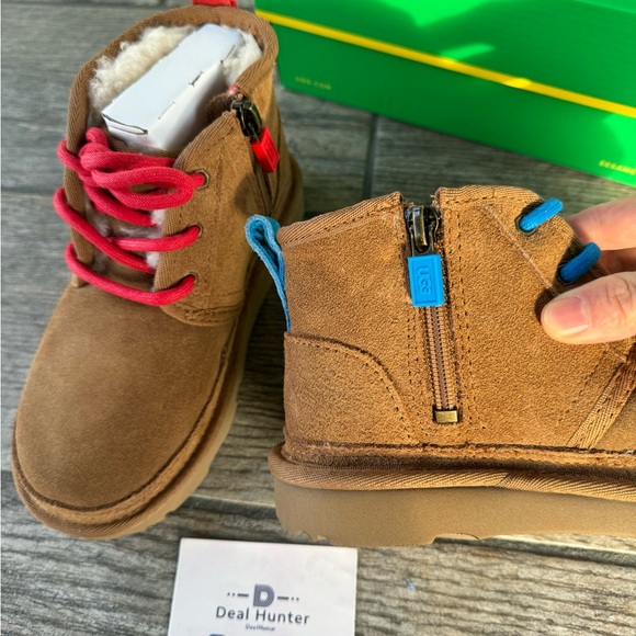 Brand New UGG Neumel II x Sesame Friends 'Chestnut' 1147232T Toddler’s Boots - Picture 8 of 14